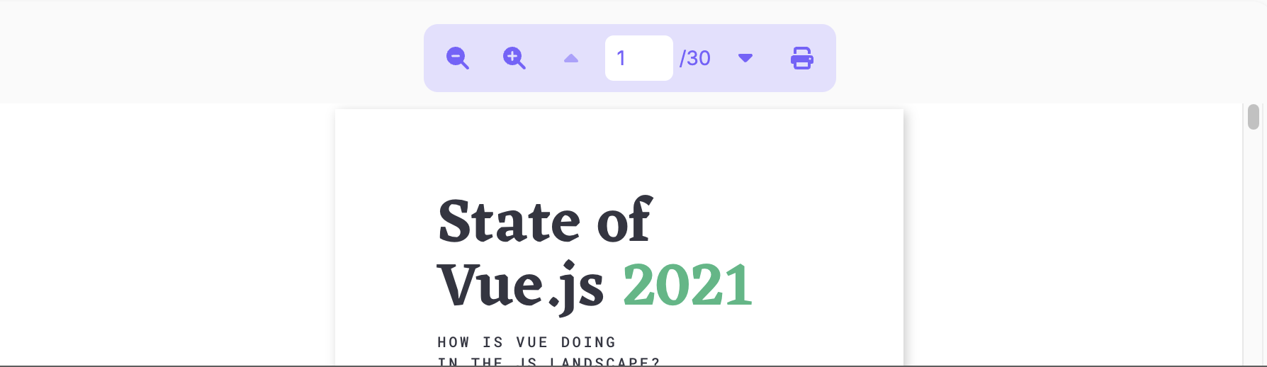 Image of zoomout zoomin pagecontrol and print tool in toolbar
