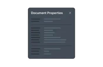 Document properties feature of Vue PDF Viewer