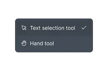 Text selection mode feature of Vue PDF Viewer